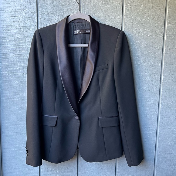 Zara Jackets & Blazers - Zara Tuxedo Blazer with Satin Lapels